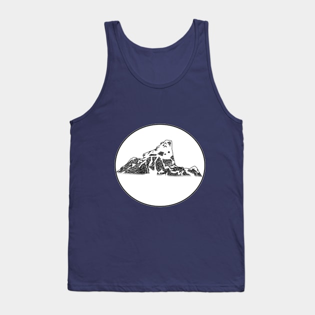 Mountain sketch Tank Top by TheStrangeShop ♥♦♣♠